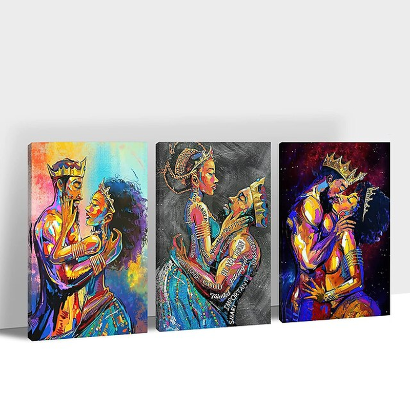 African American Wall Art Black King And Queen Canvas Print selling Painting Picture